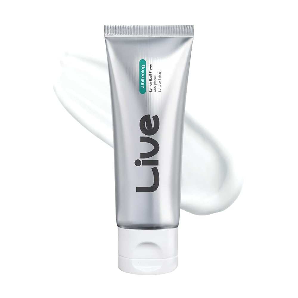 Live Orals Whitening Toothpaste 80g - Fluoride-Free Stain Removal, Strengthens Enamel, Natural Ingredients, Fresh Mint Flavor