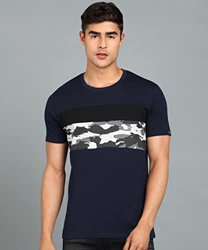 Image of Urbano Fashion Men's Military Camouflage Printed Slim Fit Half Sleeve Cotton T-Shirt