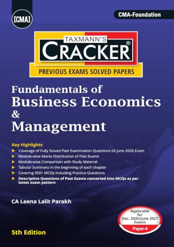Image of Taxmann's CRACKER COMBO for CMA Foundation | Dec. 2026 /June 2027 Exams - Papers 1 to 4 | CRACKER Series | FBLC /Law, FFCA /Accounting, FBMS /Maths, and FBEM /Economics | June 2026 Edition | Set of 4 Books