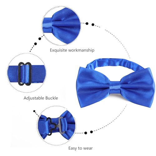 Image of Alizeal Mens Multicolored Silk Solid Cummerbund Bow Tie Set