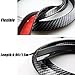 TuTuYa Fender Flares, 4.9Ft/1.5m Universal Carbon Fiber Car Wheel Fender Extension Moulding Flares Auto Tyre Eyebrow Trim Strip Stick Out Edge,Pack of 4 Pcs