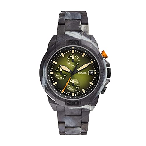 Image of Fossil Bronson Analog Green Dial Men's Watch-FS5854