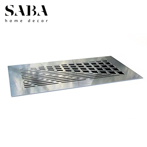 SABA Air Vent Covers Register - Acrylic Fiberglass Grille 8" x 6" Duct Opening (10" x 8" Overall) Mirror Finish Decorative Cover for Walls & Ceilings (not for Floor use), Vivian - Thumbnail 5