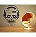 Produktbild DIY vinyl kreative  schädel wand headset musik Dj wandkunst wandaufkleber mit zimmer schlafzimmer dekoration 88x55cm