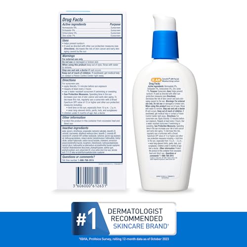 CeraVe AM Facial Moisturizing Lotion SPF 50 | Face Moisturizer with SPF, Hyaluronic Acid, Niacinamide & Ceramides | Non-Greasy | Blends Seamlessly With No White Cast | Non Comedogenic Sunscreen | 3 Oz - Image 7