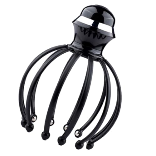 iplusmile Masajeador Eléctrico de Cuero Cabelludo Garras, Portátil Recargable Usb, Color Negro, Alivia Estrés y Fatiga, para Uso Personal y Relajación en Hogar y Oficina