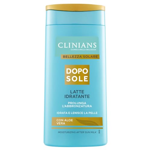 CLINIANS | Leche After Sun Hidratante, con Extracto de Aloe Vera, Bisabolol, Menta Piperita y Mentol, 200mL