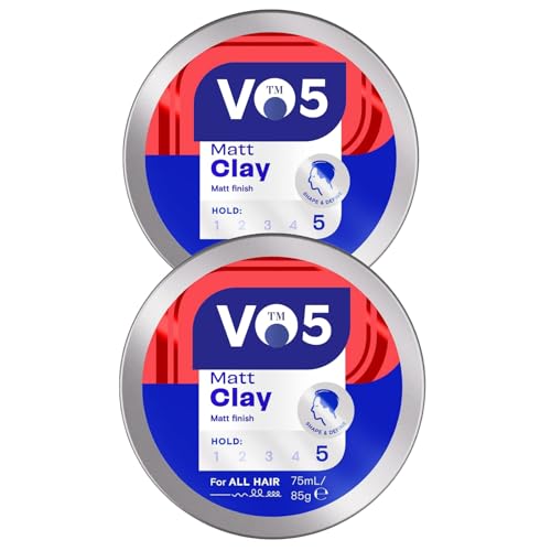 2 x VO5 Extreme Style Matt Clay Extra Hold For Sculpted Texture And Choppy Matt Finish All Day Hold Pack of 2
