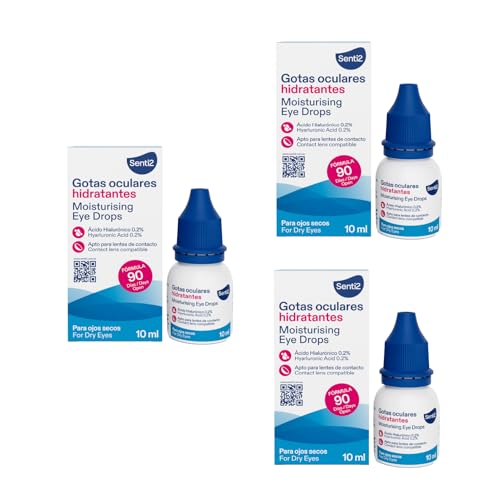 Gotas oftálmicas hidratantes y lubricantes con ácido hialurónico, 3 unidades