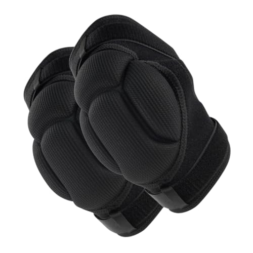 SOESFOUFU 1 Pair Dancer Knee Pads Sponge Support Sleeves for Men Women Adjustable Straps Garden Sports Black Large