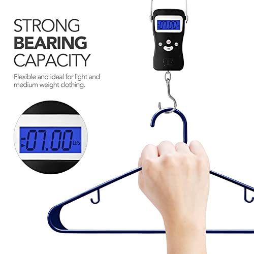 House Day Clothes Hangers 60 Pack, Heavy Duty Plastic Hangers, Sturdy And Durable Dress Hangers Shirt Hangers, Adult Hangers With Hooks, Plastic Coat Hangers For Closet, Navy Blue Hangers Slim Hanger #TOP6