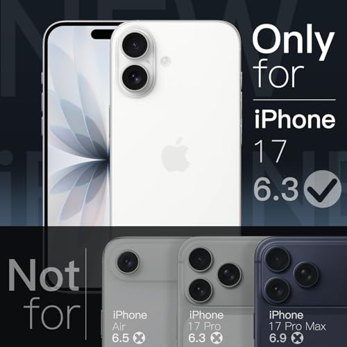 Image of JETech Slim Case for iPhone 17 6.3-Inch with Camera Lens Full Protection, Ultra-Thin Lightweight Clear Minimalist Protective Phone Cover (Clear)
