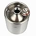 2 Liter 64 oz Stainless Steel Mini Keg Growler Canteen Craft Beer Homebrewing Home Brew - 64oz Beer Growler