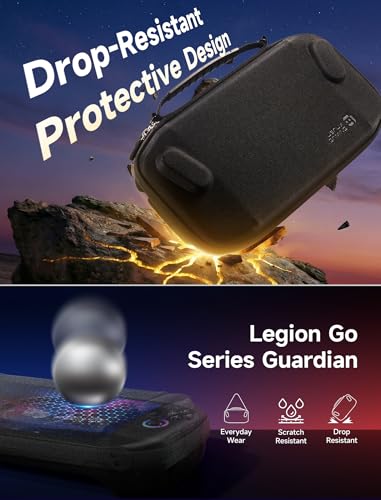 Image of JSAUX Slim Travel Case for Lenovo Legion Go / Go S / Go 2, Hard Shell Pouch | Slim Form-Fit Design, Premium Felt & Soft Velvet Lining, Full Protection, Secure Strap, 8 MicroSD Cards & 5 Card Readers
