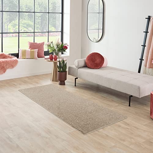 Carpet Studio Santa Fe Teppich Läufer Beige, Läufer Flur 67x180cm, Kurzflor Teppiche,...