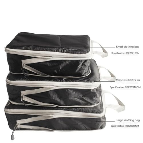 Four-Piece Travel Compression Storage Bag Portable Waterproof Clothing Storage Bag(Beige)2