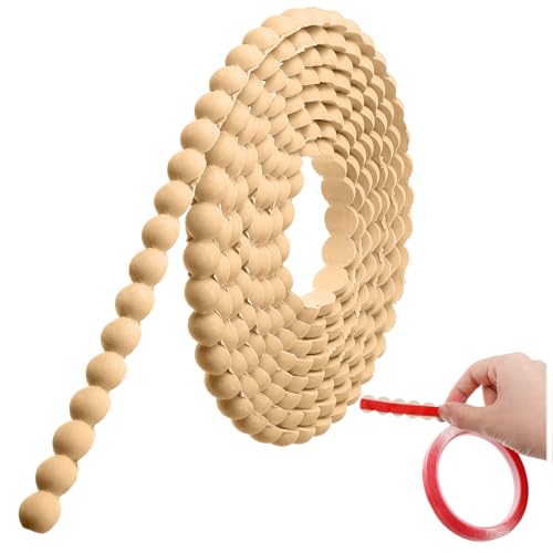 Comparison: Best Backsplash For Wood Cabinets 11 Leinuosen Flexible Molding Trim Peel and Stick for Walls Decorative Bead Pearl DIY Wall Trim for Bathroom Mirror Frame Border Backsplash Ceiling Cabinet TV Wall Edge(Wood,10ft /15 mm)