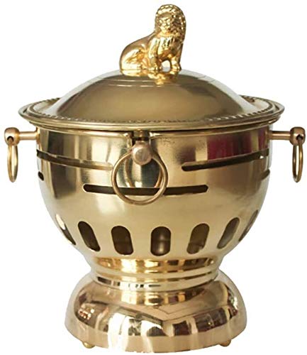 Copper Hot Pot Retro Home Restaurant Alcohol Furnace Small Hot Pot Copper Slow Cooker Portable Outdoor Dry Boilers