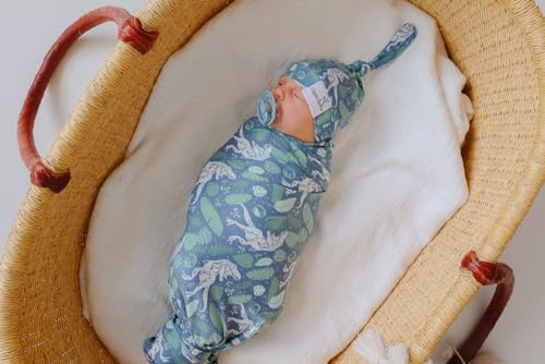 Image of Copper Pearl Swaddle Blankets for Newborns | Soft Stretchy Receiving Blankets for Boys and Girls | Large 46 x 46 Inch Baby Blankets | Lightweight and Breathable Swaddles | Jurassic Park
