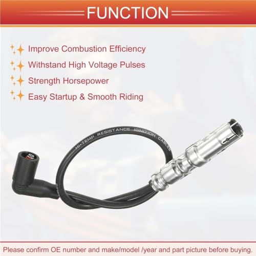 Cable de bobina de encendido compatible con Volkswagen Beetle y Golf 6