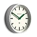 NEWGATE® Luggage Wall Clock | Modern Retro Metal Station Clock | 30cm | Deep galvanised Metal case with Green Hands | Contemporary Vintage Style for Kitchen, Living Room or Office