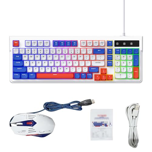 Clavier et Souris Rétroéclairé Irfora 98 Touches avec Raccourcis PC Portable