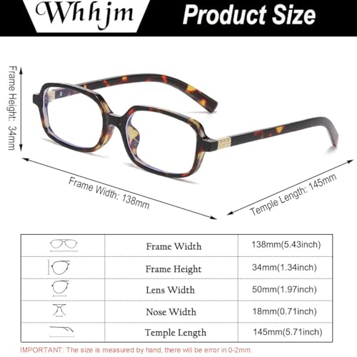 Image of Square Blue Light Blocking Glasses Retro Rectangle Glasses for Women Men Small Fashion Vintage Eyeglasses (Leopard)