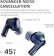 TOZO NC3 In-Ear Kopfhörer Kabellos Bluetooth 5.3 mit Hybrid Active Noise Cancelling, 6 Mikrofone für klare Anrufe, LED-Anzeige, App-Steuerung, 55 Std. Wiedergabe, IPX8 wasserdicht - Blau