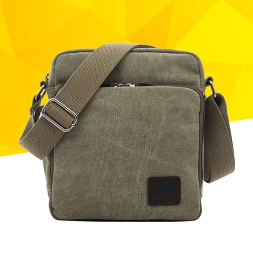 Bolso bandolera de lona resistente con cremallera suave tamaño mediano 6
