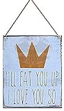 New Wooden Signs I'll eat You up I Love You so - Hand Painted - Wood Sign - Where The Wild Things...