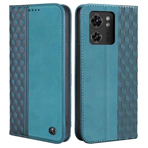 Image of Wallet Case for Motorola Edge 2023 6.6 inch - Moto Edge 2023 Flip Case [Strong Magnetic] PU Leather Folio Case with Card Holder Kickstand Protective Phone Cover - Green