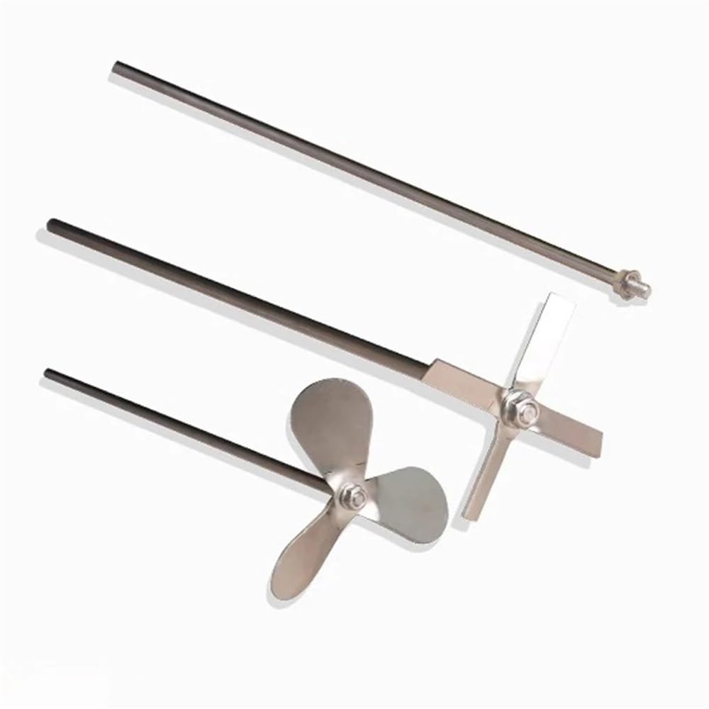 Vetreria da laboratorio 1 set di eliche da laboratorio in acciaio inossidabile a tre/quattro pale con asta di agitazione e paletta(Three blade 40mm)