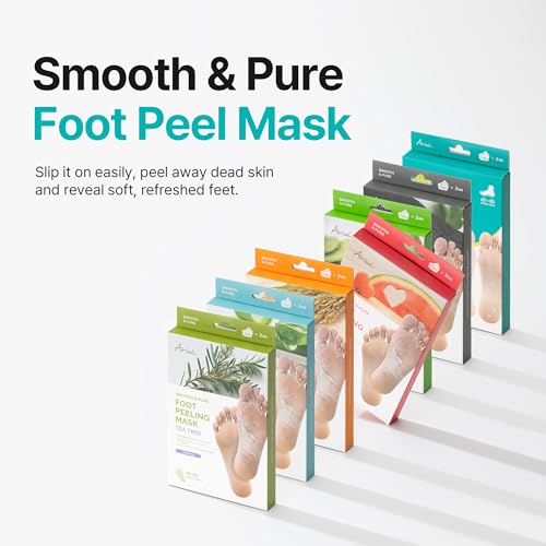 Image of Ariul Smooth & Pure Foot Peeling Mask (1 Pair) Korean Exfoliating Soothing Foot Mask Socks for Dead Skin & Callus Removal, AHA BHA Foot Peel Treatment for Dry Cracked Feet, Soft Smooth Foot Care Mask (Aloe Vera)