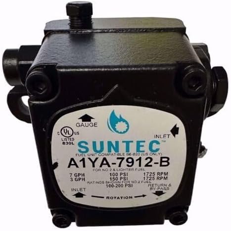 Replacement for SUNTEC A1YA-7912 A1YA7912 RH-RH 1725 RPM 7 (GPH) @ 100 PSI OIL PUMP