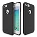 iPhone 7 Plus Case, TOTU Heavy Duty Rubber Interior Scratch Protection Matte Finished Hard Cover Rugged Slim Dual Layer Protective Case for Apple iPhone 7 Plus New Sliding Design Black