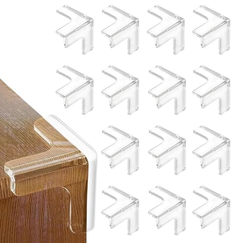 HoneyHolly 14 Pezzi Paraspigoli per Bambini Angolari in Gomma, per Sicurezza Bambini Casa Con Supercolla Aggiornata, per Tavolo Mobili