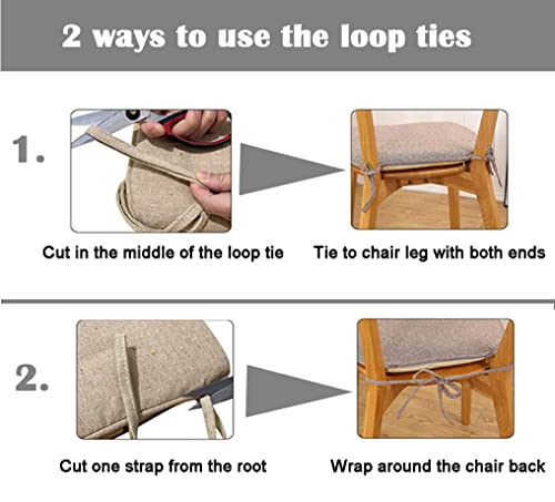 Sigmat Dining Chair Pad, 16.5 X 16 Inches U-Shape Memory Foam Kitchen Chair Cushion With Strips Camel #TOP6