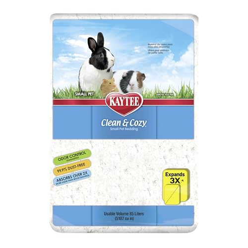 KAYTEE Superpet | Lettiera Clean & Cozy per Piccoli Animali/roditori/criceti | Bianco | 99,9% priva di Polvere | Controllo degli odori | 85 Litri