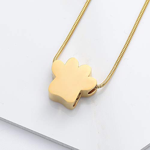 QGJNSGC Pet Paw Cremation Jewelry for Ashes Pendant Paw Print Urn Necklace Memorial Keepsake Jewelry for Pet/Dog's/Cat's Ashes - Image 4