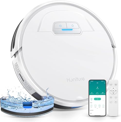 HONITURE Robot Vacuums and Mop, 4000pa Strong Suction, 3-in-1 Robotic Vacuum Cleaner, Ultra-Slim,...