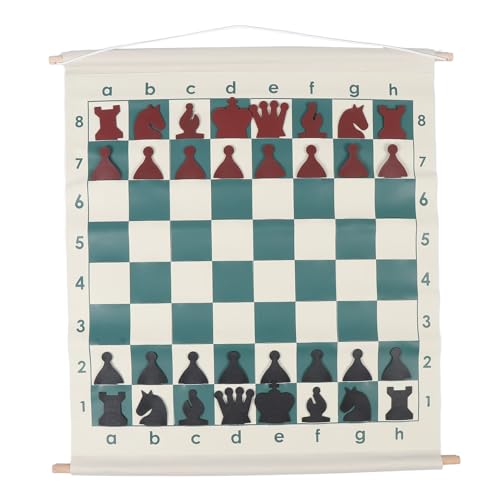 Nurnesy Portable Chess Demonstration Board Set - Complete 32-Piece Foldable Chess Set for Schools & Clubs