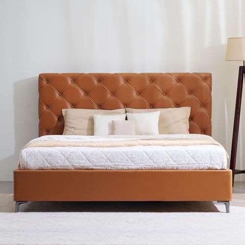 Image of Home Centre | Tiffany | Engineered Wood | Hydraulic Storage | King Beds | Tan | 1 Year Warranty