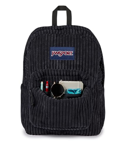 Image of JanSport Superbreak Plus FX Backpack - Work, Travel, or Laptop Bag with Water Bottle Pocket - Surreal Corduroy Black