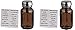 MENDA 35315 Amber Glass Dispensing Bottle with Stainless Steel One-Touch Pump, 4oz Capacity (2)