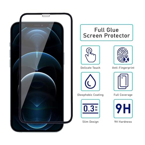 Image of DPJ Tempered Glass for iPhone 12 Pro Max (6.7 Inch) With Installation Kit | Military-Grade Gorilla Screen Protector | Edge to Edge Coverage |9H Hardness |Bubble-Free | Case Friendly | [Pack of 1]