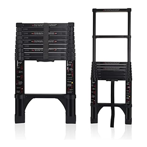 AMMIY Telescopic Ladder 2.9m, Black Cover