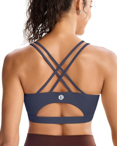 Image of RUNNING GIRL Sports Bras for Women,Padded Sports Bra Tank Top Sexy Crisscross Back High Impact Longline Workout Yoga Bra