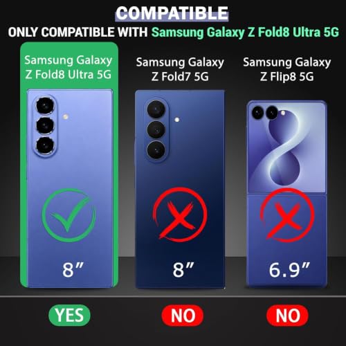 Image of TheGiftKart Crystal Clear Back Cover Case for Samsung Galaxy Z Fold 8 Ultra 5G Compatible with MagSafe | Shock Proof 360 Degree Protection | Hard Back Cover Case (PC & TPU, Transparent Bumper)