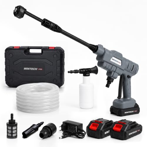 Image of WT CW20-24, 20V Cordless High Pressure Washer, 24 Bar Max Pressure, 3.3L /Min Flow Rate, 2 x 2.0Ah Li-Ion Batteries & Fast Charger, 6 Months Warranty