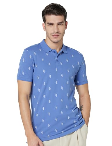 Image of United Colors of Benetton Men Cotton Solid Regular Fit Polo Shirt